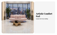 curved Shape Flower-inspiredShaped Couch Light Luxury Sofa Creative Design Lounge Seating Modern design for Interior Designers, Apartment Dwellers, Hotel Lobby, salon, Reception Area, community center
