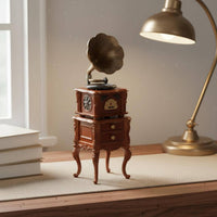 Dollhouse Phonograph Turntable European Design Miniature Gramophone Ornamental