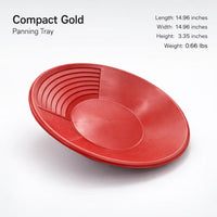 Gold Washing Pan, Lightweight 300g PP Material, Gold Sifting Classifier for Sepa #variant:Red