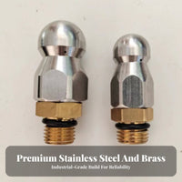 1 Front 3 Rear Jets M14 Thread Jetting Nozzle Resistant High Pressure Pipe Cleaning Nozzle Rust-Proof for DIY Enthusiasts