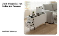 C-Shaped Sofa Table Space-Saving Nightstand Long-Lasting and Sturdy