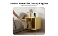 two-levelTier Transparent Cabinet Modern and aesthetic Bedside Table Rounded Corners