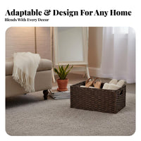 Imitation Rattan Slipper Holder Stackable Shoe Organizer Farmhouse and design