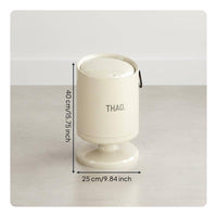 Press Top Trash Can Stylish Design Lidded Trash Can Odor Control for Bedroom