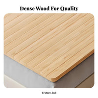 Foldable Slatted Support Firms up Soft Mattresses Bed Base Easy Assembly Mattress Foundation for Students, Apartment Dwellers, Dorm Room