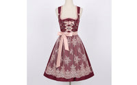 Dirndl Dress with Apron Floral Dirndl with Apron Traditional Bavarian Costume for Beer Festival