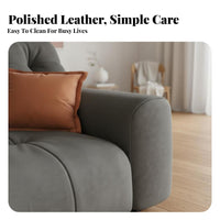 Tufted Straight Sofa Scratch-Resistant Tufted 3-Seater Couch Pet-Friendly Living Room Seating for Apartment Dwellers, Families, Home, Bedroom, Office