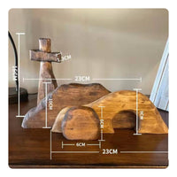 Wooden Resurrection Tomb Set DIY Resurrection Tomb Decor Set Minimalist Design Christian Easter Decoration for Christians