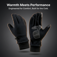 Fleece Lined Touch Men Women Outdoor, Winter Gloves Men Women, Convertible Fleece Winter Gloves, Thermal Gloves Wrist, Winter Gloves Anti-Slip Palm