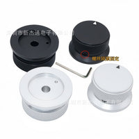 High-End Solid Aluminum Sandblasted Knurled Knob 34x20 38x20 for Audio Volume Control, Hole 6mm