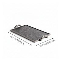 Metal Tray with Handles Sturdy Home Decor Rectangular for Storage