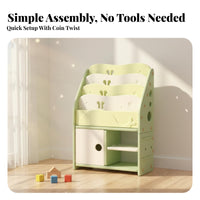 children's bookcase with Bins Stable Base kids' Furniture Large Capacity