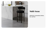 Kitchen Island Stool Luxury Design Pedestal High Stool with Supportrest Modern Design Padded Seat for Bar Owners, Adults