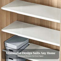 Drillno-Drill Installation Expandable Tension Shelf No Drilling Required Cabinet Organizer Adjustable Length Storage Rack Easy to Install for Renters, Homeowners, Students, Wardrobe, Kitchen, Under-Sink, Bathroom