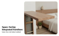 Retractable Vanity and Cabinet Combo Space-Saving Extendable Vanity Set