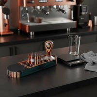3 Pieces Coffee Tamper Holder Multifunction Espresso Tamping Station Wood Grain