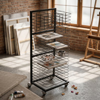 Art Drying Rack Removable Shelves Painting Drying Rack Black Finish for Painters