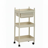 Multi-Tier Rolling Shelf With casters Shelving Unit Multifunctional for Students