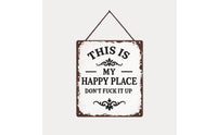 Rectangular Quote Sign Weathered Border Retro Wall Plaque Rounded Corners Home Decor