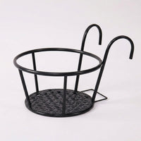 Home Decoration Iron Plant Stand for Hanging Plant, Balcony Planters for Railing with Fixed Hook, Garden Planter Fence Planters, Metal Hanging