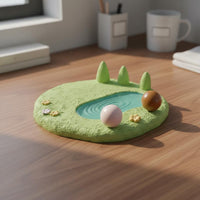 Desktop Micro Landscape Handmade Miniature Pond Miniature Scene for Office