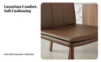 Upholstered Side Chair Light Luxury Design Household Furniture Firm Spineing Padding Sturdy & Stable for Dining Room
