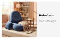 Adjustable Backrest Lounger Foldable Design Floor Chair Multi-Functional Comfortable Feel for Young Adults, Console Users
