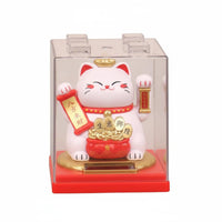 Solar Waving Lucky Cat, Dashboard Decor, Cartoon, Random Color