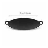 Maifan Stone Barbecue Pan Less Smoke Round Non-Stick Grill Pan Easy to Clean