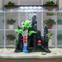 Water Wheel Pagoda Decoration Non-Fading Resin Rockery Ornament Lifelike Design