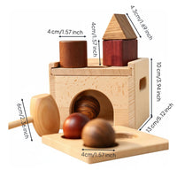 Wooden Shape Sorting Toy Early Learning Wooden Shape Sorter Cube to Gnaw for Activity Time