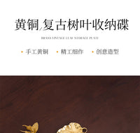 杰迪家居北欧黄铜收纳盘客厅零食干果盘装饰摆件轻奢卧室首饰收纳