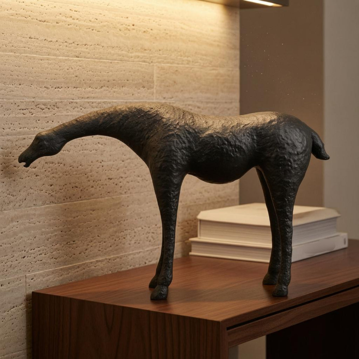 Metal Equine Sculpture Tabletop Abstract Horse Ornament Home Decor