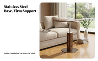 Curved-Shaped Elevating Table Vintage Design & Appearance Living Room Furniture Height-Adjustable Sturdy Construction