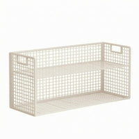2-Tier Rack Compact 2 Tier Storage Shelf Vertical Metal Wire Shelf