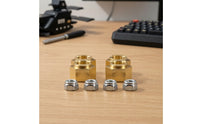 Replacement Axle Connector Precision Machined Brass Connector Hex-Shaped Car Parts for Hobbyists, off-Road Crawling