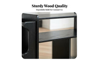 2-Tier Rolling Side Table Space-Saving Utility Cart Multi-Purpose for Homeowners