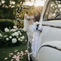 Car Flower Decoration with Ribbon Artificial Decorations Versatile for Brides