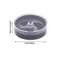Black Base Round Plastic Watch Box Safeguarding Watch Face Storage Case Molded Interior