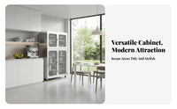 Stainless Steel Storage Cabinet Rust-Resistant Freestanding Pantry with Doors Large Capacity Freestanding Pantry Cabinet for Cooking Enthusiasts