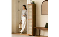 Shoe Organizer with Mesh Door Minimalist Narrow Shoe Organizer Low-Maintenance Furniture for Entryway, Hallway