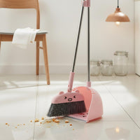Cartoon Creature Broom Set Child-Sized Kids Broom and Dustpan Set