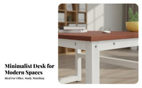 Spacious Desktop Computer Desk Sturdy and Long-Lasting Gaming Desk Heavy Duty Large Writing Table Easy to Clean for Streamers, Telecommute Workers, Students, Dorm Room, Bedroom