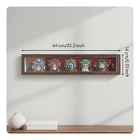 Chinese Opera Theatrical Face Art Desktop Display Opera Face Covering Wall Art Ready to Hang 3D Framed Arts for Entryway
