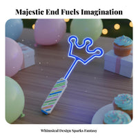 Illuminated Crown Glow Stick Colorful Lighting Luminous Fairy Glow Stick Flashing Crown Toy Battery Powered Multicolor