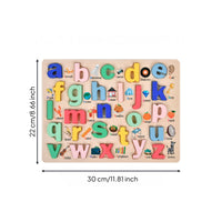 Educational Inset Puzzle Early-Learning Wooden Puzzle Easy-to-Grasp Sorting Board Smooth for Homeschooling