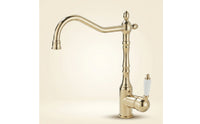 Faucet with Gooseneck Spout Retro Sink Tap Heavy Duty for Kitchen