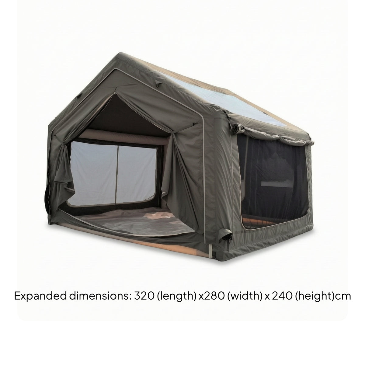 Quick-Setup Inflatable Tent with Skylight Spacious Inflatable Camping Tent Waterproof Breathable for Families