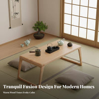 Japanese Infusion Table Minimalist-Inspired-Inspired by Design Floor Desk Space-Saving Multi-Functional for Students