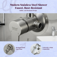 Stainless steel shower mixer